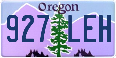 OR license plate 927LEH