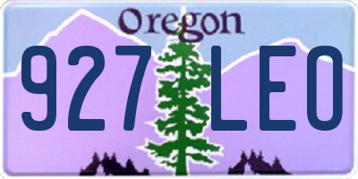 OR license plate 927LEO