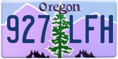 OR license plate 927LFH