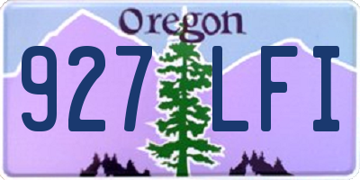 OR license plate 927LFI