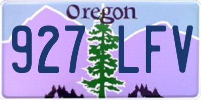 OR license plate 927LFV