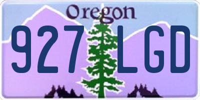 OR license plate 927LGD