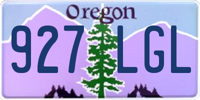 OR license plate 927LGL