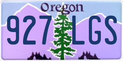 OR license plate 927LGS