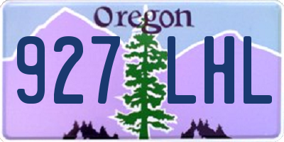 OR license plate 927LHL