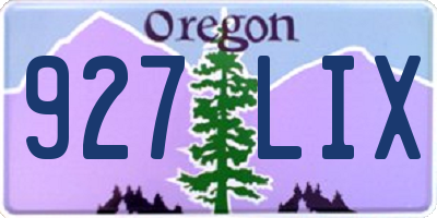 OR license plate 927LIX
