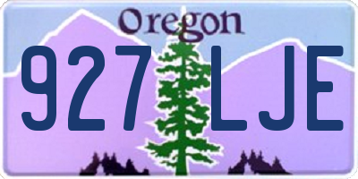 OR license plate 927LJE