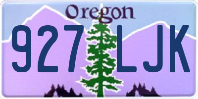 OR license plate 927LJK