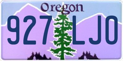 OR license plate 927LJO