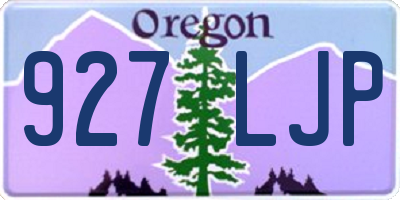 OR license plate 927LJP