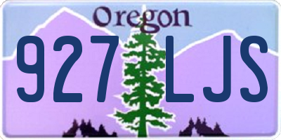 OR license plate 927LJS
