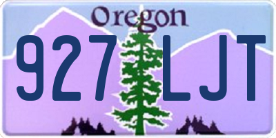 OR license plate 927LJT