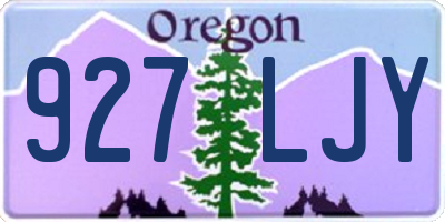 OR license plate 927LJY