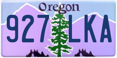 OR license plate 927LKA