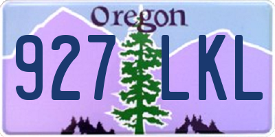 OR license plate 927LKL