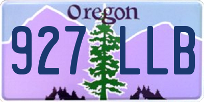 OR license plate 927LLB