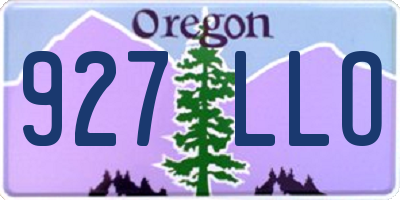 OR license plate 927LLO
