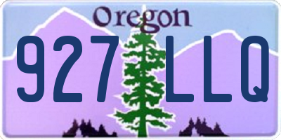 OR license plate 927LLQ