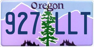 OR license plate 927LLT