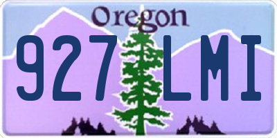 OR license plate 927LMI