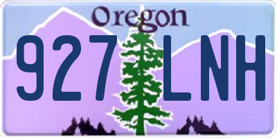 OR license plate 927LNH