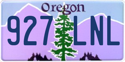 OR license plate 927LNL
