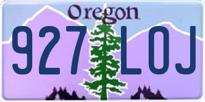 OR license plate 927LOJ