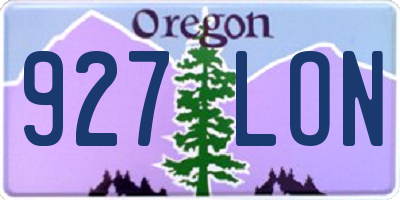OR license plate 927LON