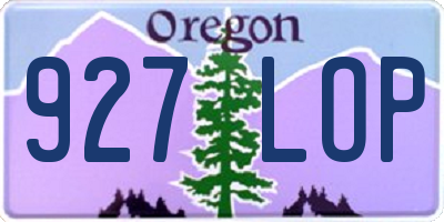 OR license plate 927LOP