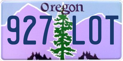 OR license plate 927LOT