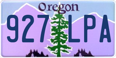 OR license plate 927LPA