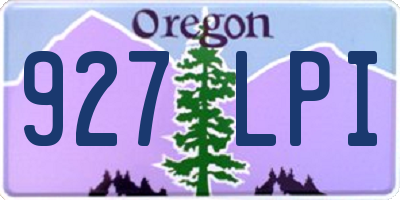 OR license plate 927LPI