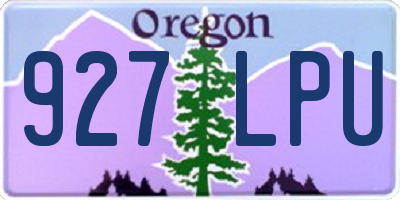 OR license plate 927LPU