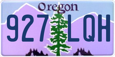 OR license plate 927LQH