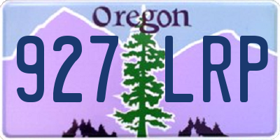 OR license plate 927LRP