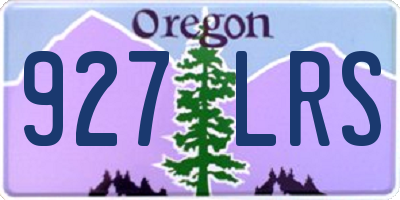OR license plate 927LRS