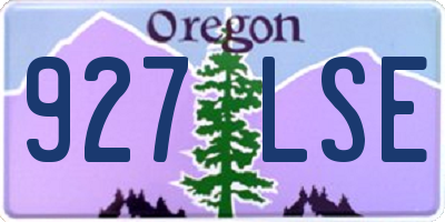OR license plate 927LSE