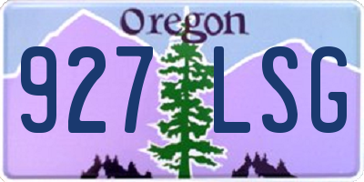 OR license plate 927LSG