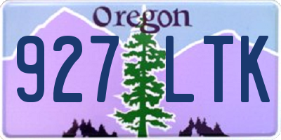 OR license plate 927LTK