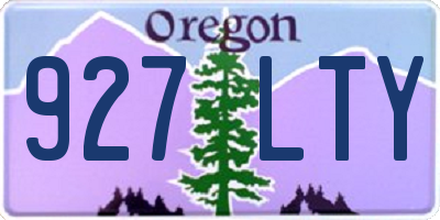 OR license plate 927LTY