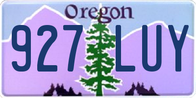 OR license plate 927LUY