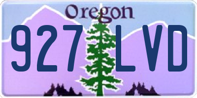 OR license plate 927LVD