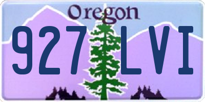 OR license plate 927LVI