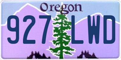 OR license plate 927LWD
