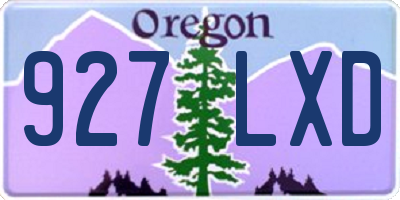 OR license plate 927LXD
