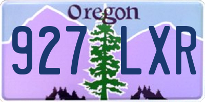 OR license plate 927LXR