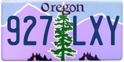 OR license plate 927LXY