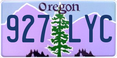 OR license plate 927LYC