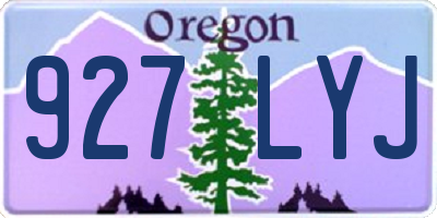 OR license plate 927LYJ