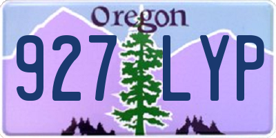 OR license plate 927LYP